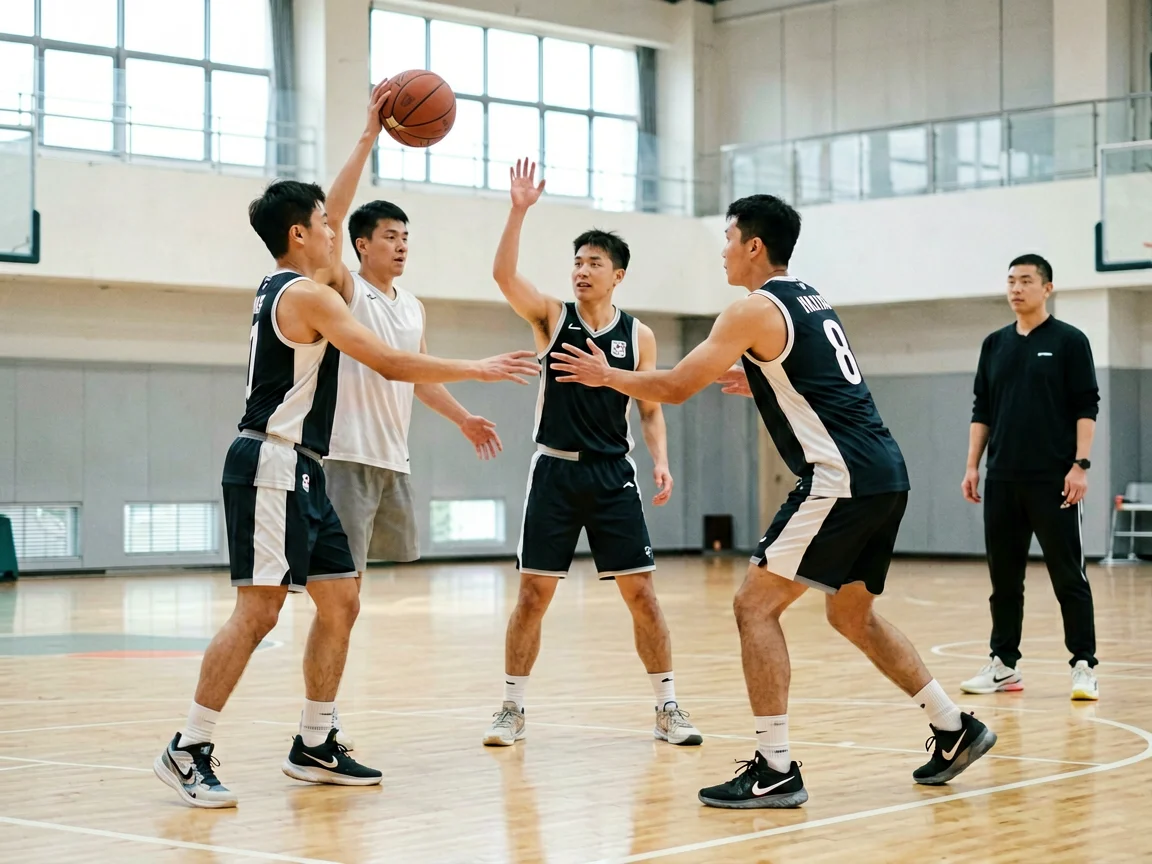 广东宏远队内备战训练现场